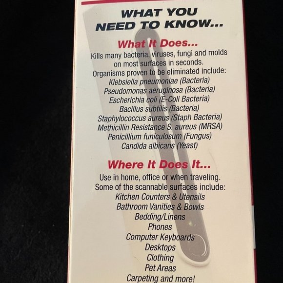 Travel Wand Sanitizer NEW in box with directions, kills germs in 10-30 seconds - Picture 9 of 16
